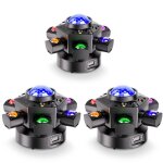 Pack de 3 lampe de scène dj 4 en 1 - jeux de lumière - lumières de scène laser effets mirroir ball & ... Pack de 3 lampe de scène dj 4 en 1 - jeux de lumière - lumières de scène laser effets mirroir ball & ...