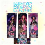 Pack 3 poupes kpop demon hunters + guitares ? dition collector bounty ? cadeau fille 3 ans et +