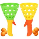 Pack de 4 cornets lance balles 19cm jeu dadresse pour enfant avec 6 balles incluses couleur al�atoire ...