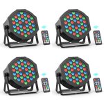 Pack de 4 led projecteurs - jajaluya dj rvb sono lumire de scne pour bar club discothque soire dansante ...