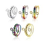 Pack de 5 anneaux de comp�tences anneau tdah ensemble de comp�tences anti - stress adultes jouets fidget ...