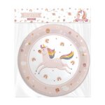 Pack 6 assiettes carton licorne
