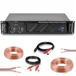 Pack ampli sono ibiza sound 2 x 800w amp1000mkii - cble hp haut parleur 3m - cble rca / rca - cble ...
