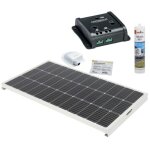 Pack antarion panneau solaire monocristallin 120w + r�gulateur pwm 10a + kit de pose camping - car