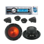 Pack autoradio cd / usb 4x70w + kit haut - parleurs 16cm 600w Pack autoradio cd / usb 4x70w + kit haut - parleurs 16cm 600w