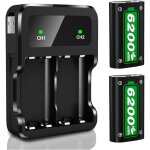 Packs de batteries rechargeables ? pour xbox series xs / xbox one 2 batteries de 1000 mwh