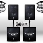 Pack bms - 181812 sonorisation 3000w caisson bi - amplifi bm sonic