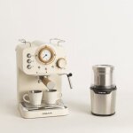 Pack cafeti�re expresso thera retro + moulin mill pro - create - 20 bars - multicolore