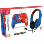 Pack casque gaming - nintendo - super mario - filaire - compatible switch - rouge et bleu Pack casque gaming - nintendo - super mario - filaire - compatible switch - rouge et bleu