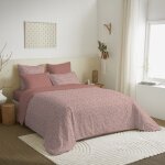 Pack complet housse de couette - cleste pche - king size - 100% coton - 6 pices - lavable en machine ...