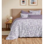 Pack complet housse de couette r�versible vanessa 6 pi�ces pour lit 180 x 200 king size salma lavande ...