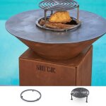 Pack découverte brasero auvergnat simple cuve corten rond 62x76 cm - sans rangement bois - un brasero ... Pack découverte brasero auvergnat simple cuve corten rond 62x76 cm - sans rangement bois - un brasero ...