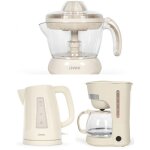 Pack dejeuner - livoo - bouilloire �lectrique 1. 7l 2200w - presse fruits 0. 7l 25w - cafeti�re 1. 25l ...