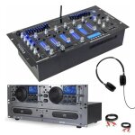 Pack dj lecteur cd gemini cdx - 2250i usb - table ibiza djm102 - bt 12 entr�es 6 canaux bluetooth - cablage ...