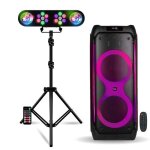 Pack enceinte autonome active usb bluetooth ibiza 1200w columba1200 - portique jeux lumires projecteur ...