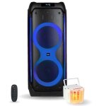 Pack enceinte bluetooth usb active autonome ibiza 1200w columba1200 - jeu lumire derby multifaisceaux ...