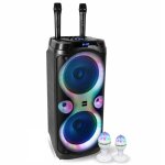 Pack enceinte karaok 1000w usb bluetooth tws ibiza sound columba - karaoke - 2 micros sans fil - 2 effets ...
