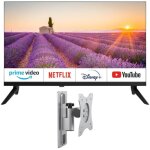 Pack equinoxe t�l�viseur 22 smart tv android camping - car + support tv