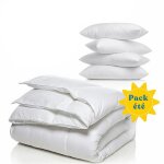 Pack �t� couette blue moon 220x240 cm + 4 oreillers 60x60 - 200g / m� - confort hypoallerg�nique - fabriqu� ...