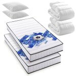 Pack football - lot de 2 matelas football mousse 90x190 + 2x couettes + 2x oreillers? fabriqu� en belgique ...