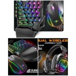 Pack gamer 3 en 1 - xpert - g1100 - clavier sans fil rgb - souris 4200dpi - casque 7. 1