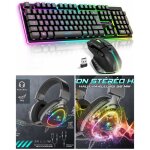 Pack gamer - spirit of gamer - rgb pro - sans fil - souris et clavier - couleur noir + casque gamer h40 ...