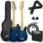 Guitare �lectrique - 3rd avenue - junior 1 / 4 - ampli portable 5w - accessoires inclus - bleu