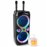 Pack karaok� enceinte 1000w usb bluetooth tws ibiza sound columba - karaoke - 2 micros sans fil - effet ...