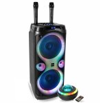 Pack karaok� enceinte 1000w usb bluetooth tws ibiza sound columba - karaoke - 2 micros sans fil - enceinte ...