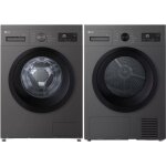Pack lg lave - linge hublot 9kg 1400trs / min + sche - linge pompe  chaleur 8kg