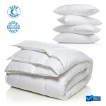 Pack hiver couette 220x240 cm blue moon et 4 oreillers 60x60 - 550g / m - confort hypoallergnique - ...