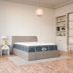 Pack lit coffre anthracite et matelas hybride 160x200 �pais 30cm - emma & victoria - morphea