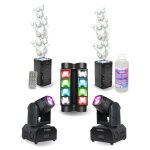 Pack lumire 2 lyres beam ibiza led rgb 10w dmx - jeu lumire mini - spider led8 - mini - 2 machines ...