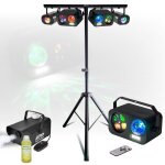 Pack lumi�re pied mooving light & sound ml - support - djlight - 4 jeux de lumi�res astro gobo strobe ...