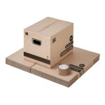 Pack and move - lot 10 cartons d�m�nagement stockage livres - 40 x 30 x 30 cm - poign�es renforc�es - ...