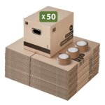 Pack and move - lot 50 cartons d�m�nagement stockage livres - 40 x 30 x 30 cm - poign�es renforc�es - ...