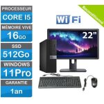 Pack pc avec cran clavier souris - 22 pouces i5 6me gen 16 go ram 512 ssd