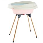 Pack plan  langer et baignoire - thermobaby - vasco - rose poudr - 2 en 1