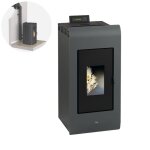 Pack pole  granuls zara 9 etanche + kit conduit ventouse - noir