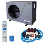 Pack pompe � chaleur piscine poolex silverline fi 70 + by pass universel + testeur / lecteur de ph et ...
