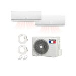 Pack pompe  chaleur rversible bi - split airton - a poser soi - meme - 2500w - 2500w - readyclim 2x4m ...