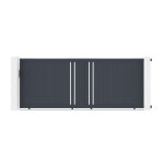 Lot portail coulissant et motorisation - casanoov - 4m giona h. 158cm - gris anthracite - aluminium / ...