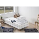 Pack prt  dormir matelas 90x190 cm + sommier + couette + 1 oreiller 60x60 cm - 14 cm - deko dream top ...
