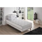 Pack prt  dormir matelas + sommier 90 x 190 cm + couette + oreiller - deko dream malin