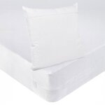 Pack protège - matelas 90x190 cm + 1 protège - oreiller 63x63 cm pour lit 1 personne - anti - punaises ... Pack protège - matelas 90x190 cm + 1 protège - oreiller 63x63 cm pour lit 1 personne - anti - punaises ...