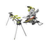 Pack ryobi scie  onglet radiale lectrique - 2000w - 254mm - ems254l - support universel rls02