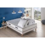 Pack sommier matelas 160 x 200 cm - hauteur 24 cm - couette et 2 oreillers - 7 zones - réversible - fabriqué ... Pack sommier matelas 160 x 200 cm - hauteur 24 cm - couette et 2 oreillers - 7 zones - réversible - fabriqué ...