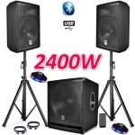 Pack sono complet bms1812 usb - bluetooth 2400w sub 18 + 2 enceintes 12 + pieds + câbles + tél + 2 ... Pack sono complet bms1812 usb - bluetooth 2400w sub 18 + 2 enceintes 12 + pieds + câbles + tél + 2 ...