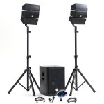 Pack sono dj 1000w complet bm sonic bms - 12 - array - bt enceintes satellites sub 31cm usb / bluetooth, ...