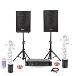 Pack sono dj 2 enceintes ibiza disco12b 2x600w - pied support - ampli ventilé 2x480w - 2 machines bulles ... Pack sono dj 2 enceintes ibiza disco12b 2x600w - pied support - ampli ventilé 2x480w - 2 machines bulles ...